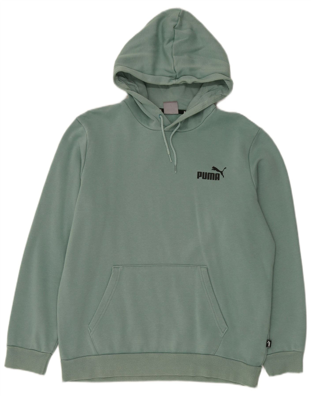Męski sweter z kapturem Puma, średni zielony, bawełniany