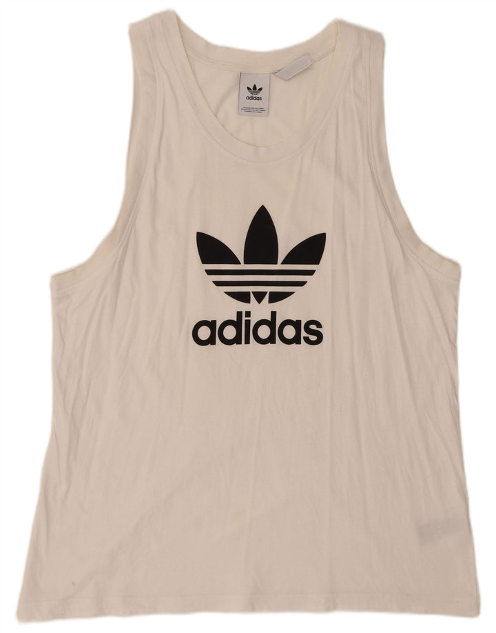 Adidas Męska kamizelka z grafiką Top XL Biała bawełna