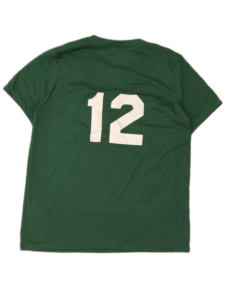 Męski T-shirt z grafiką Nike Dri Fit, średni zielony poliester