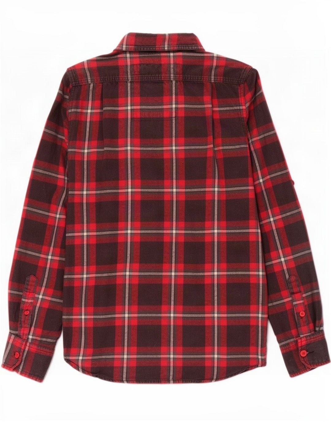 Męska koszula flanelowa Superdry, duża, bawełniana w czerwoną kratę