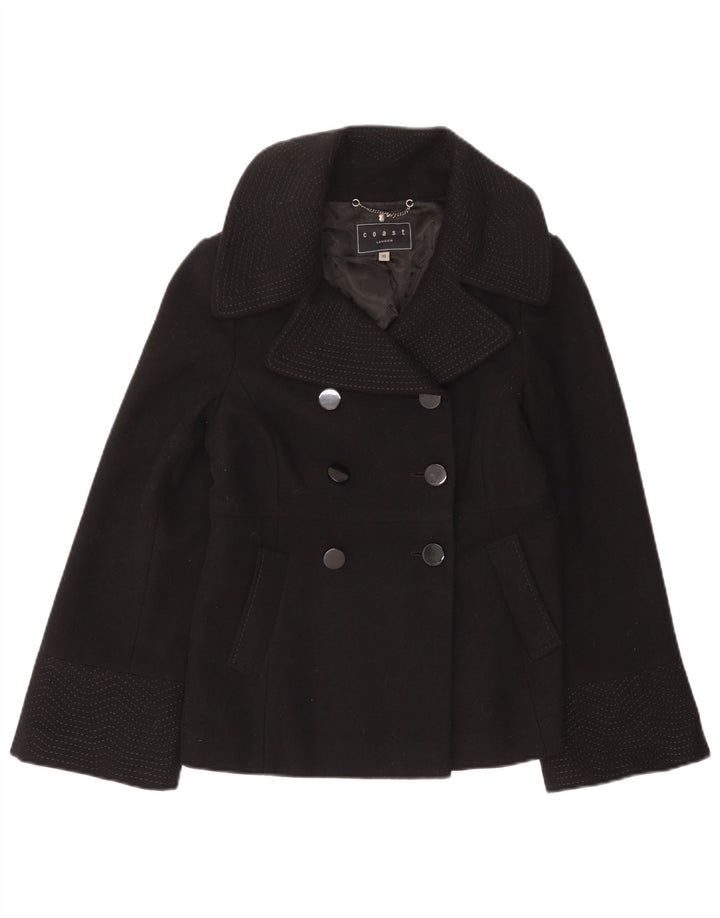 Płaszcz damski Coast Pea Coat UK 10 Small Black Wełna