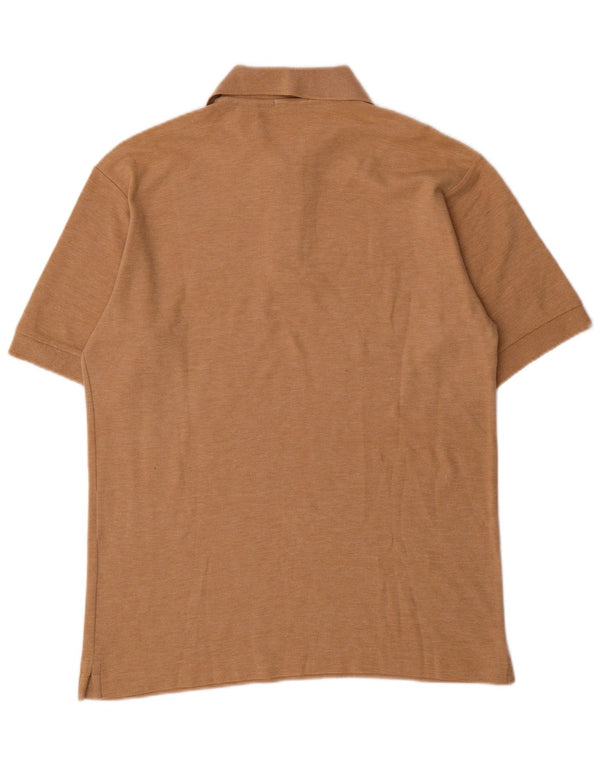 Męska koszulka polo FILA IT 46, mała, brązowa, bawełniana w plamki