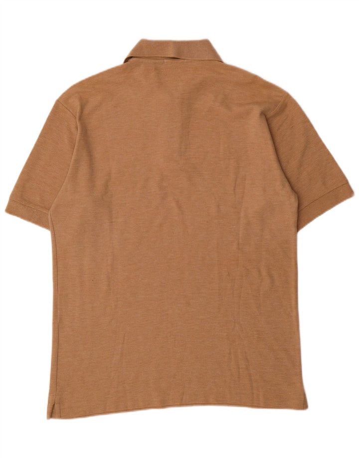 Męska koszulka polo FILA IT 46, mała, brązowa, bawełniana w plamki