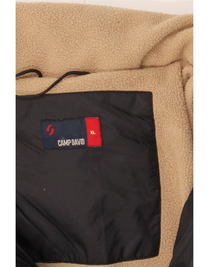 CAMP DAVID Mens Padded Jacket UK 42 XL Black Polyamide Vintage Camp David and Second-Hand Camp David from Messina Hembry 