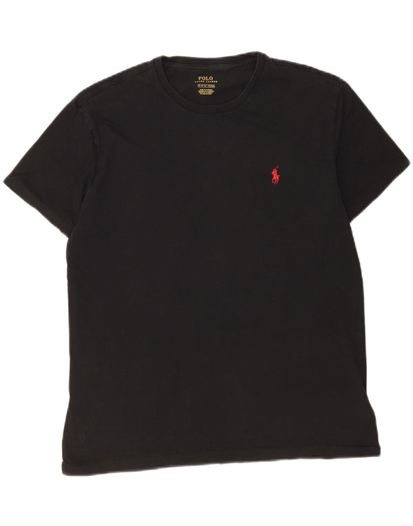 Koszulka męska Polo Ralph Lauren Top średnia czarna bawełna