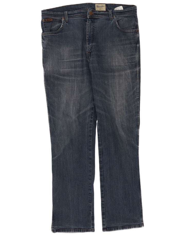 Męskie jeansy Wrangler Texas Stretch Straight W38 L34 Niebieskie, bawełniane