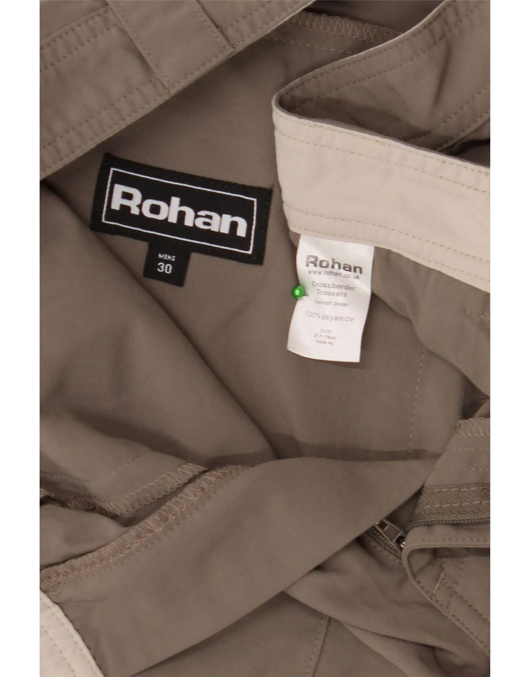 Męskie proste spodnie chino ROHAN W30 L28 Szary poliamid