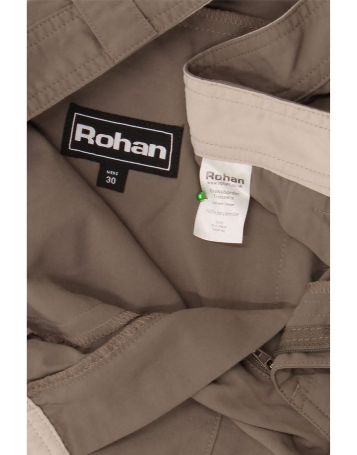 Męskie proste spodnie chino ROHAN W30 L28 Szary poliamid