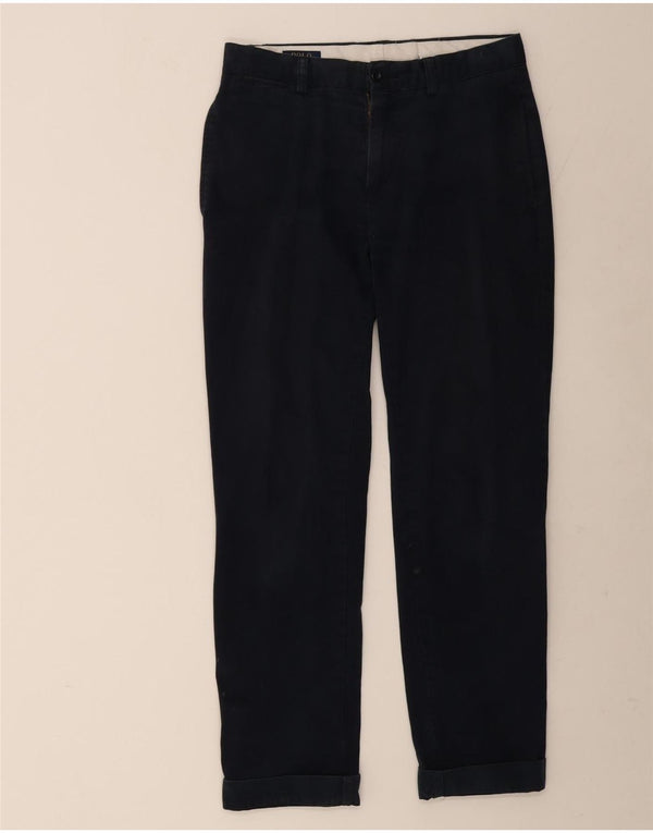 POLO RALPH LAUREN Męskie proste spodnie chino W30 L32 Granatowa bawełna