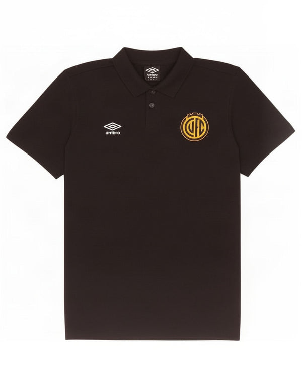 Męska koszulka polo Umbro z grafiką, duża, czarna, bawełniana
