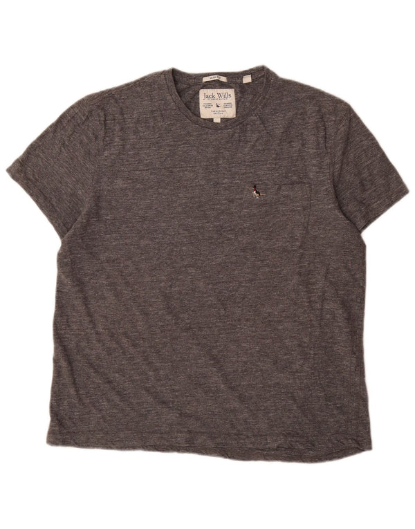 T-shirt męski typu slim fit Jack Wills, 2XL, szary, bawełniany