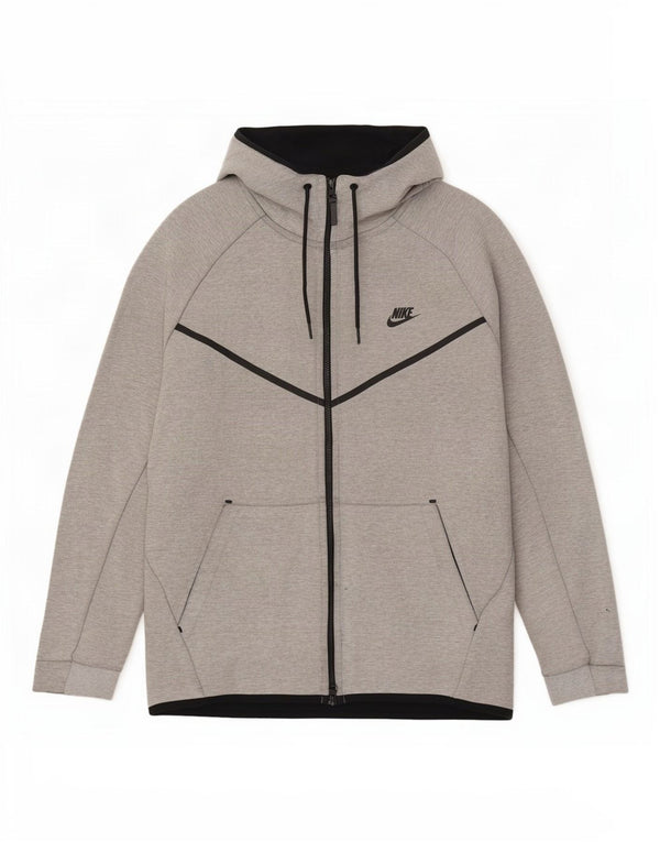 Męski sweter z kapturem i zamkiem błyskawicznym Nike XL, szara bawełna