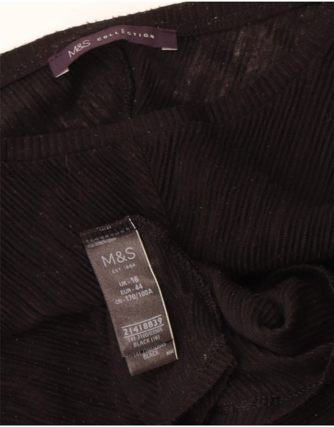 Bluzka damska Marks & Spencer Top UK 16, duża, czarna, poliester