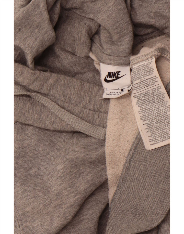 Męski sweter z kapturem NIKE, mały, szary, bawełniany
