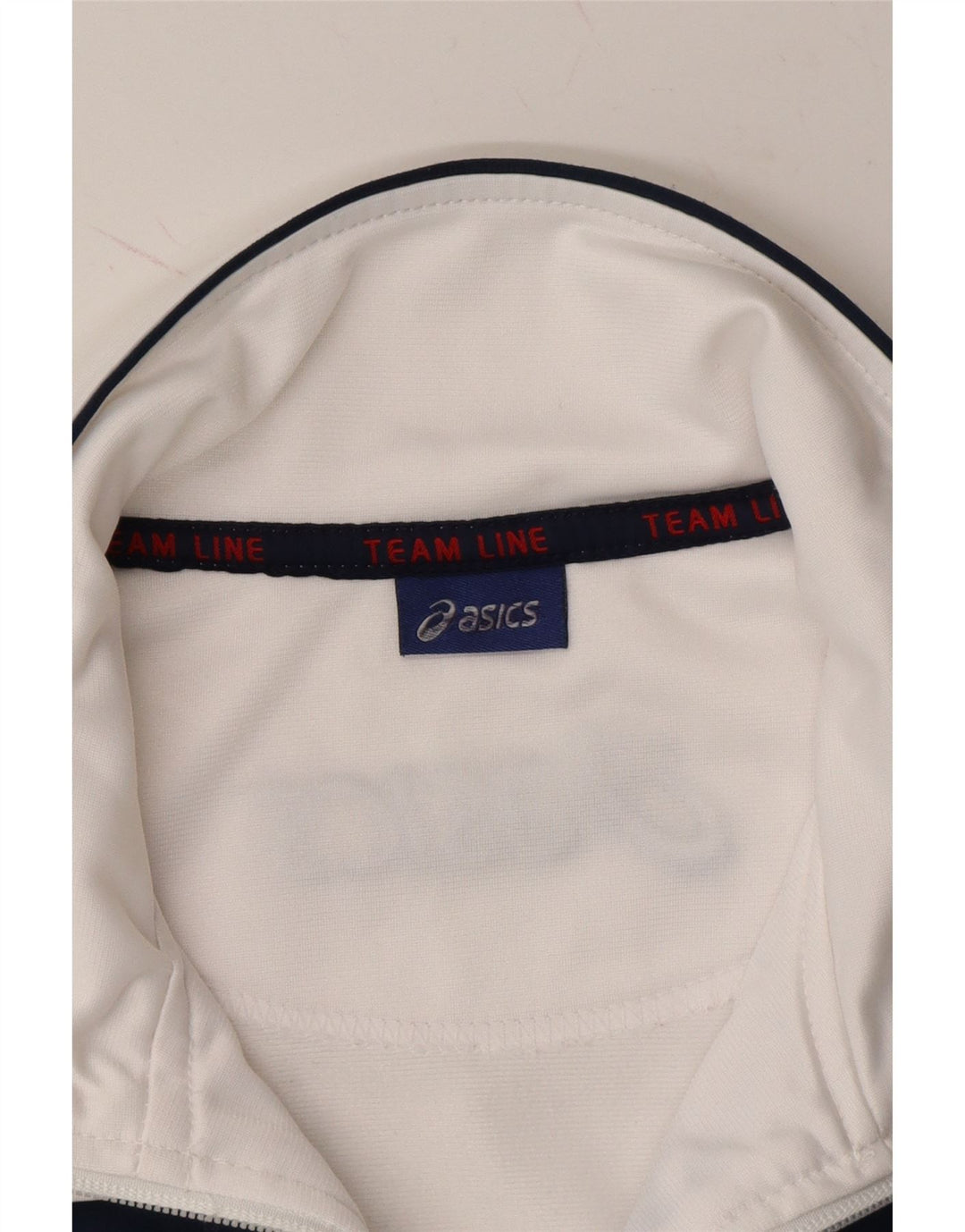 ASICS Womens Tracksuit Top Jacket UK 10 Small White Colourblock Polyester Vintage Asics and Second-Hand Asics from Messina Hembry 