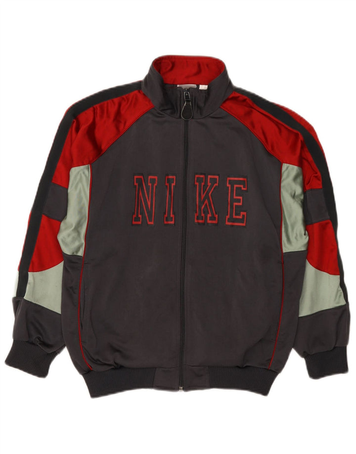 Chłopięca kurtka dresowa Nike Graphic 10-11 lat, średnioszara, z blokami kolorów