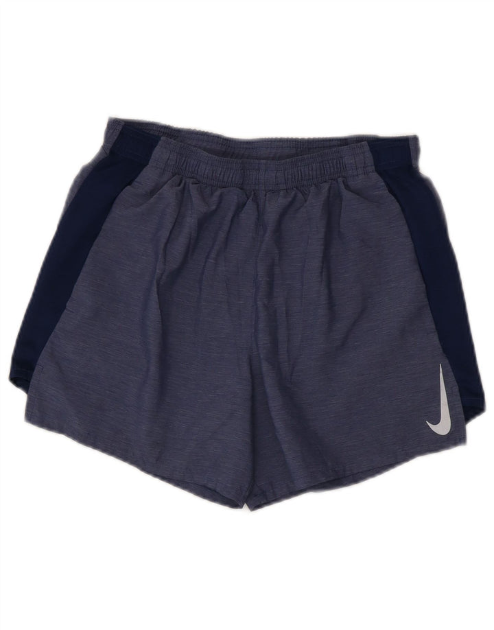 Męskie spodenki sportowe Nike Dri Fit, mały niebieski, poliester z blokami kolorów