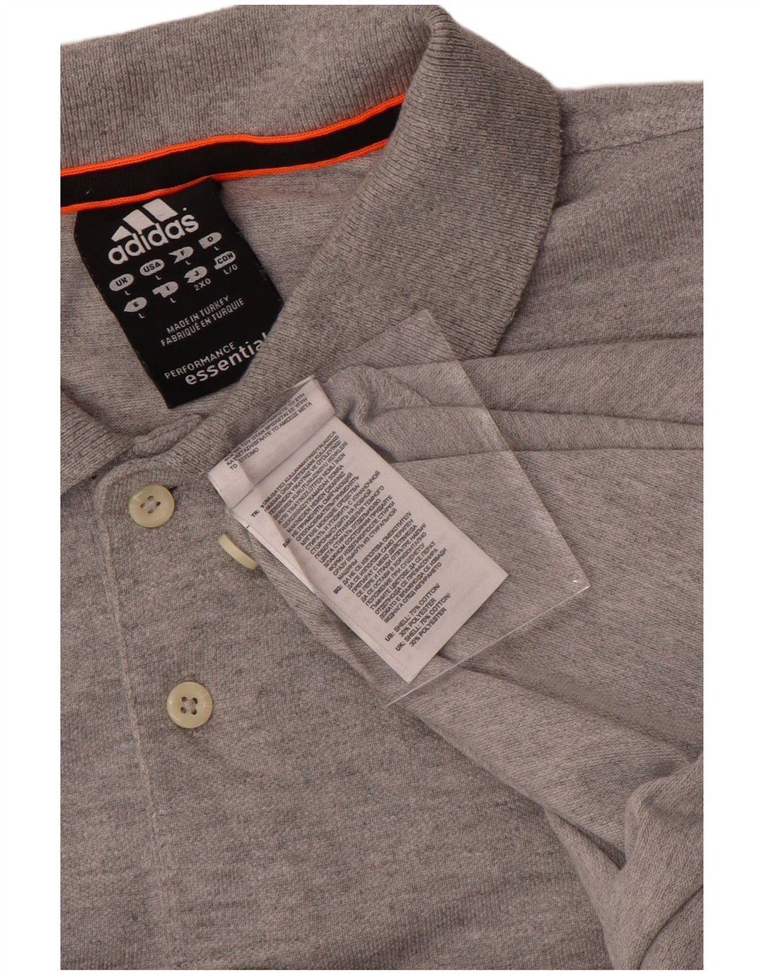 Męska koszulka polo Adidas Climalite, duża, szara, bawełniana