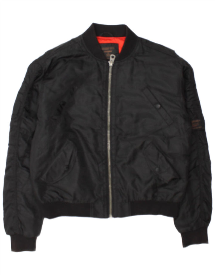 Damska kurtka bomber Superdry UK 12, średni czarny poliester