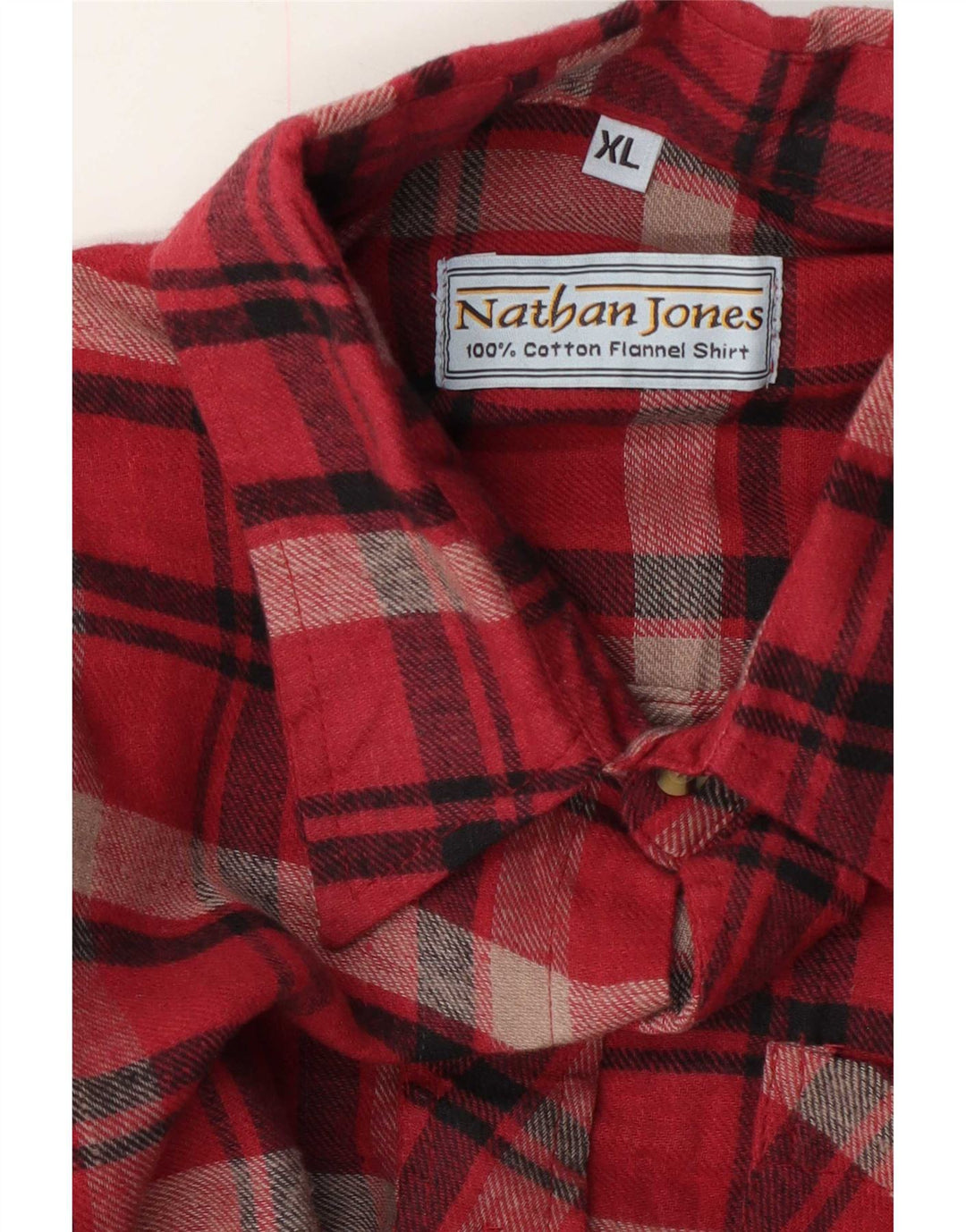 Męska koszula flanelowa Nathan Jones XL, bawełniana w czerwoną kratę