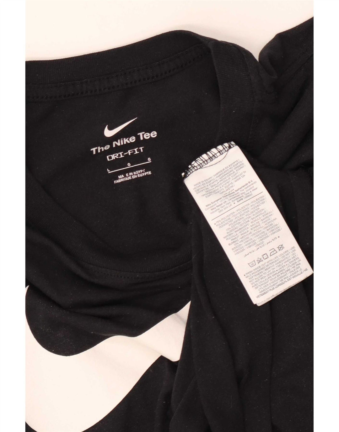 Męski T-shirt Nike Dri Fit z grafiką, duży, czarny poliester