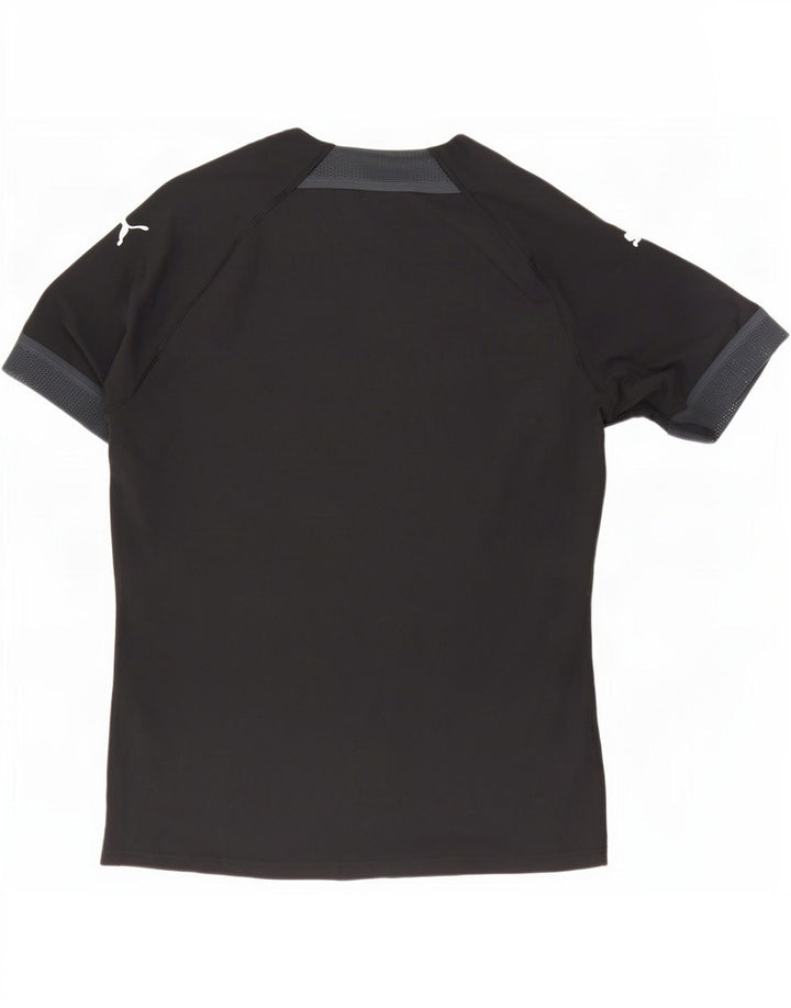 T-shirt męski Puma Top, średni czarny poliester z blokami kolorów