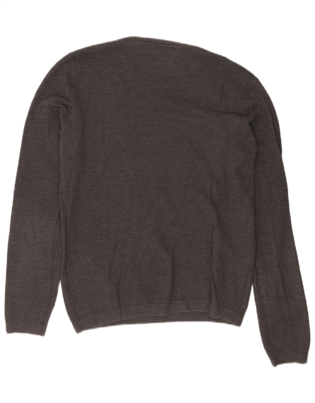 Męski sweter z okrągłym dekoltem Zara, duży, szary