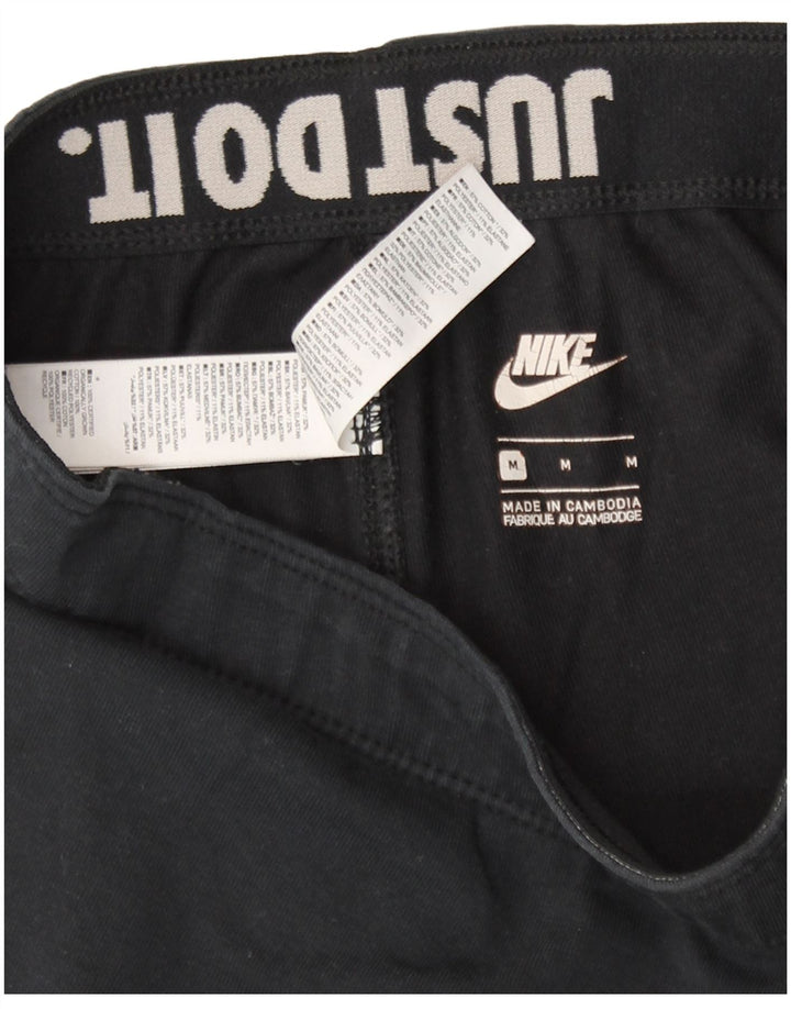 Damskie legginsy Nike Graphic UK 12, średnie czarne, bawełniane