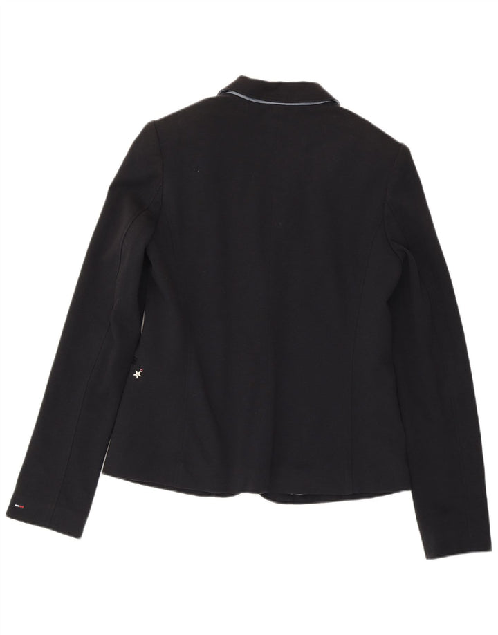 Damska marynarka zapinana na 1 guzik TOMMY HILFIGER UK 14, duża, granatowa, bawełniana