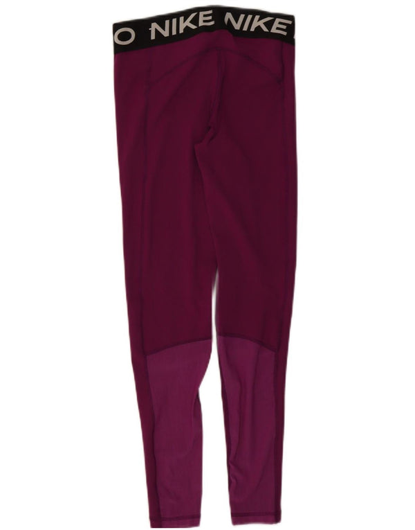 Damskie legginsy Nike Dri Fit Graphic UK 8, małe fioletowe bloki kolorów