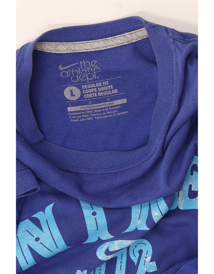 Męski T-shirt Nike o regularnym kroju z grafiką, duży, niebieski