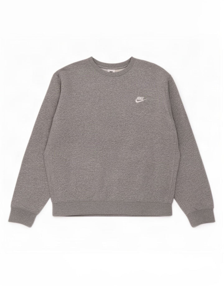 Męska bluza dresowa Nike, średnia, szara, bawełniana nakrapiana