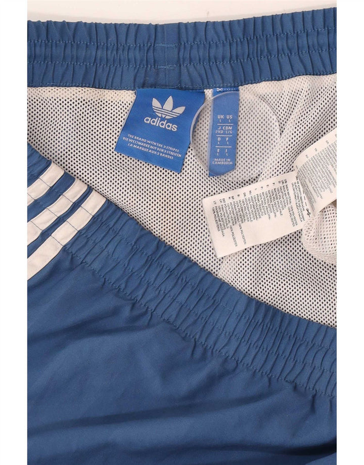 Męskie spodenki sportowe Adidas, duże, niebieskie, poliestrowe