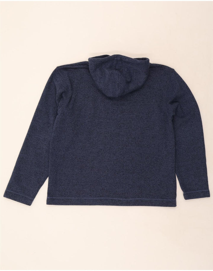 Męski sweter z kapturem Weird Fish XL, granatowy, nakrapiany poliester