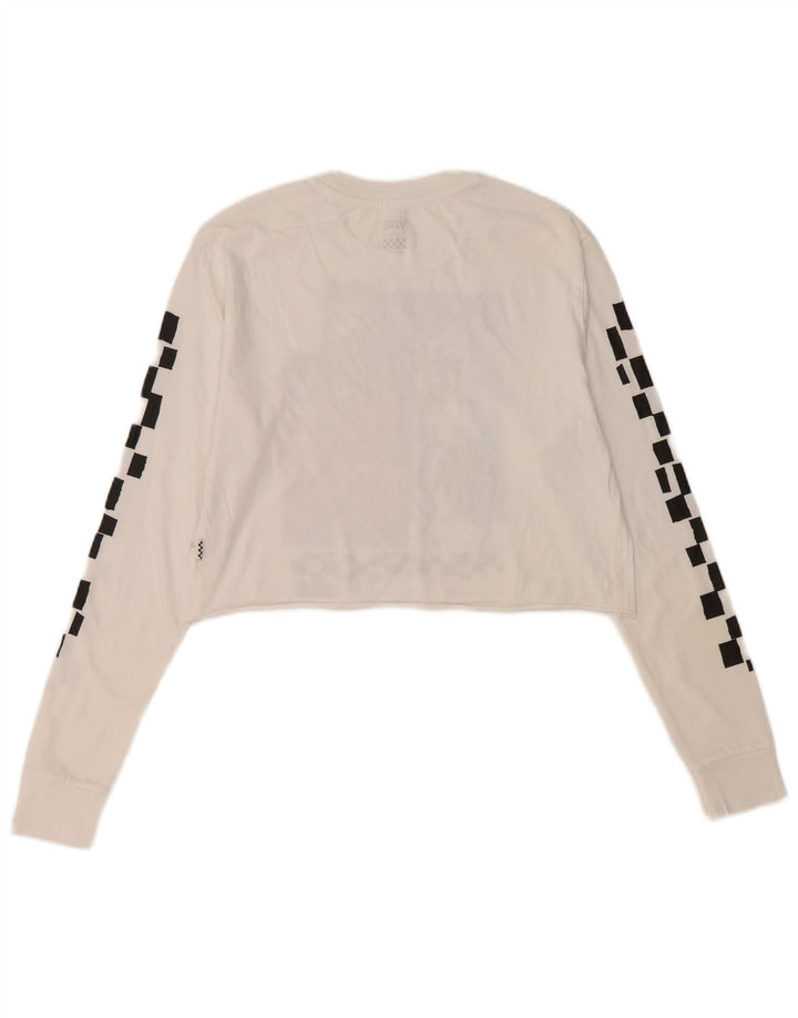 Damski top VANS Crop Graphic z długim rękawem, UK 6 XS, biały