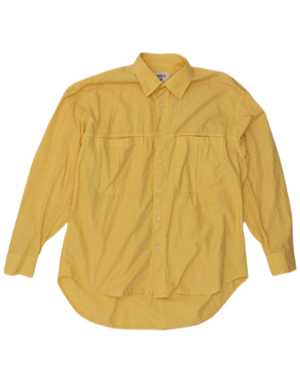 VINTAGE Mens Shirt Large Yellow