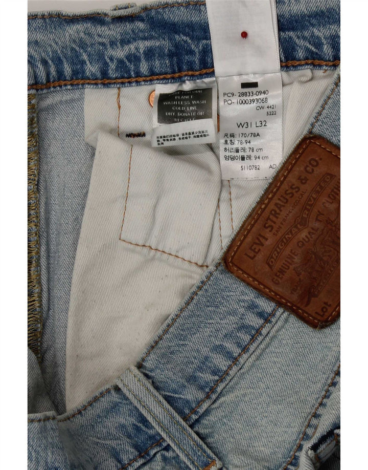 Męskie jeansy slim fit Levi's W31 L32 Niebieskie bawełniane