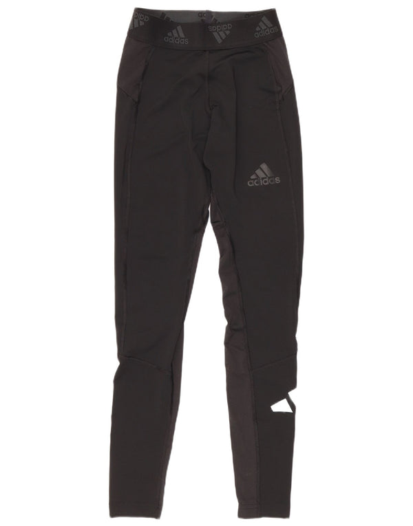 Damskie legginsy Adidas Graphic UK 10, małe, czarne, poliestrowe