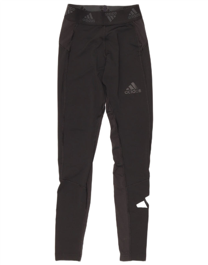 Damskie legginsy Adidas Graphic UK 10, małe, czarne, poliestrowe