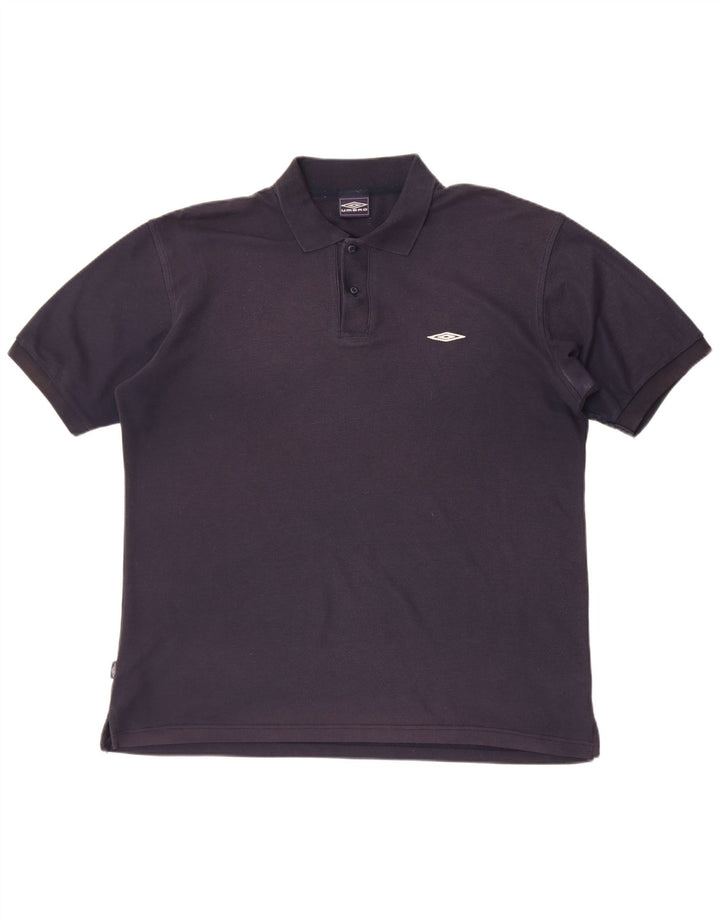 Męska koszulka polo Umbro XL granatowa, poliestrowa