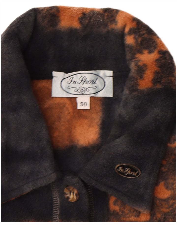 Damska koszula polarowa VINTAGE IT 50 XL granatowa patchworkowa, poliestrowa