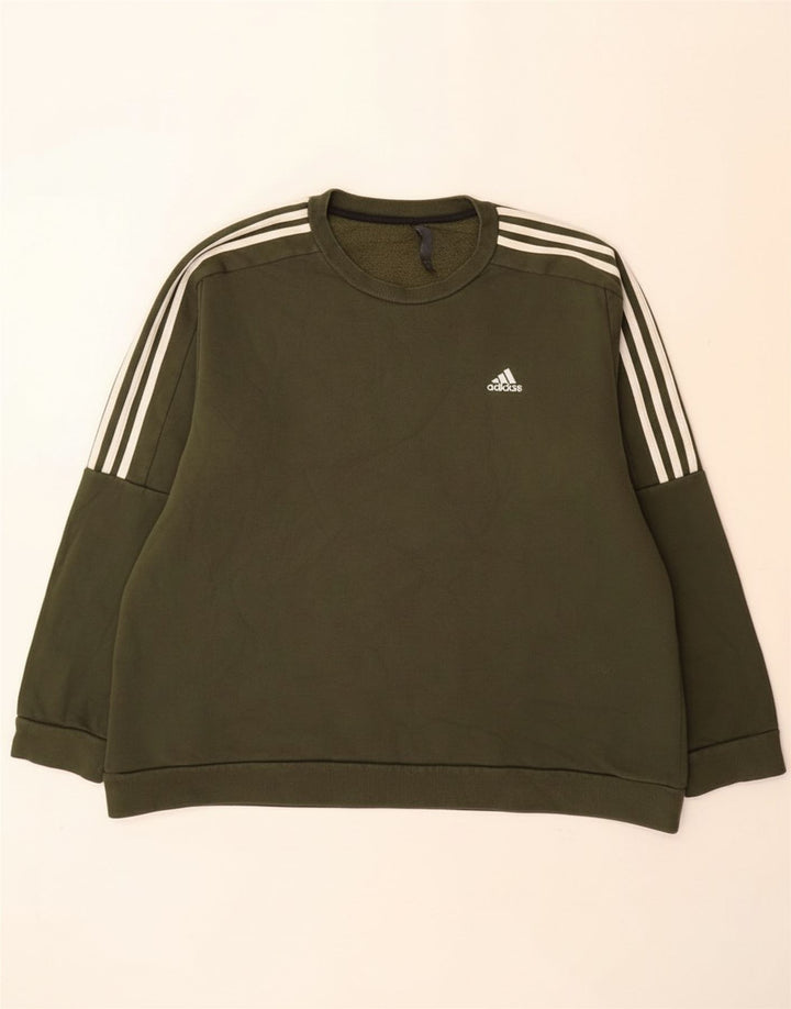 Bluza męska Adidas Jumper 2XL Khaki, bawełna