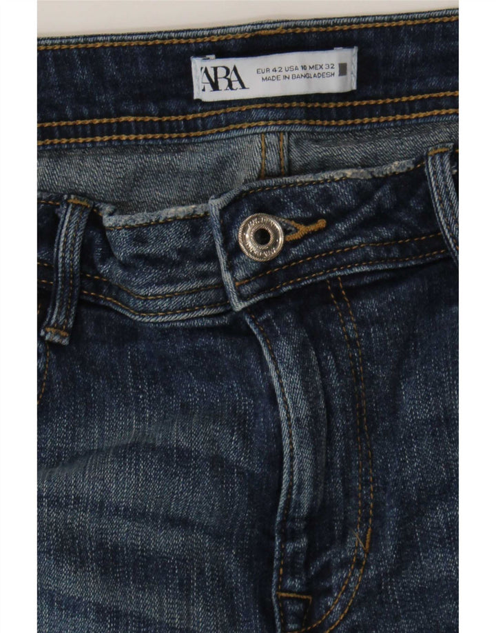 Damskie jeansy Zara w trudnej sytuacji, EU 42, duże, W32, L27, niebieskie