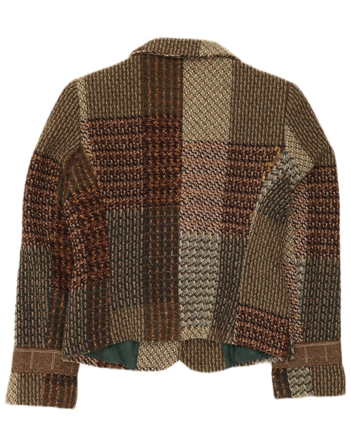 Damska marynarka HALFON zapinana na 2 guziki IT 46, duża, wielobarwna patchworkowa