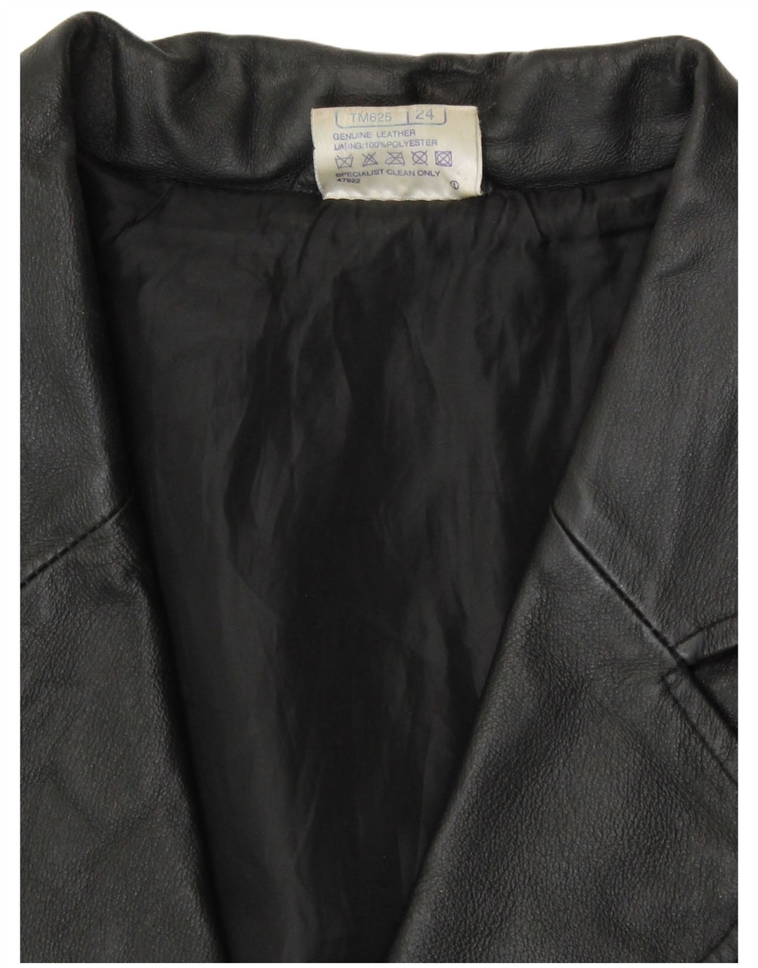 Agenda Damska skórzana marynarka zapinana na 3 guziki UK 24 4XL Czarna skóra