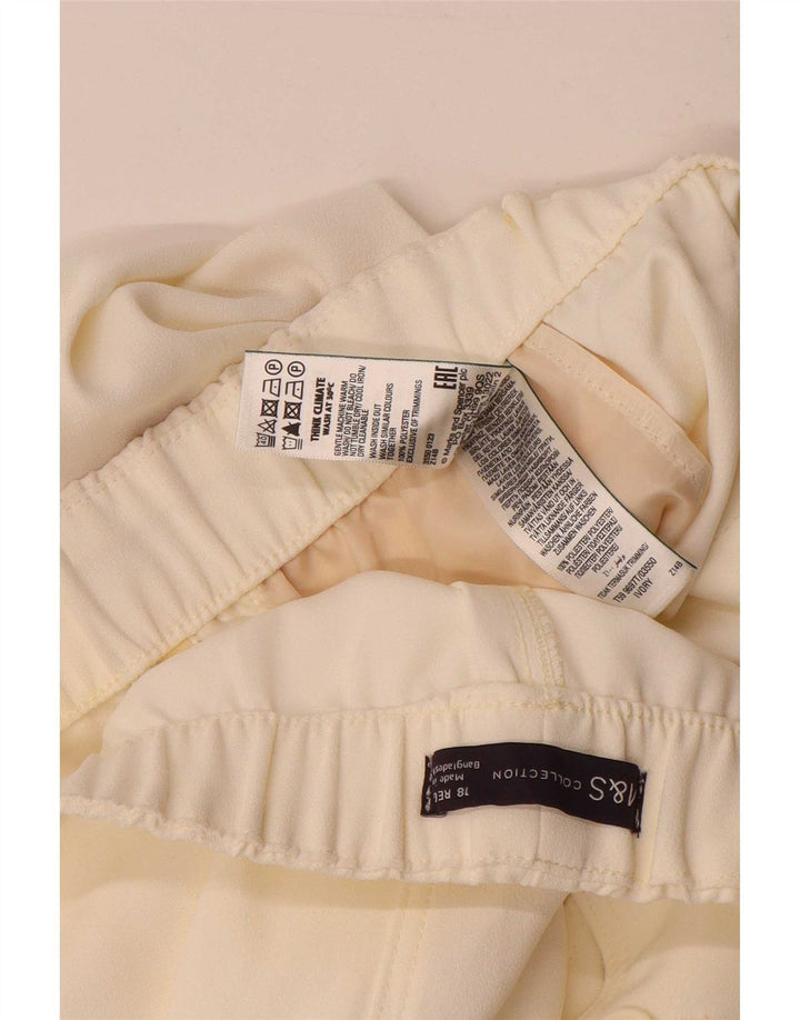 Marks & Spencer Damskie spodenki Chino UK 18 XL W38 Złamana biel Poliester