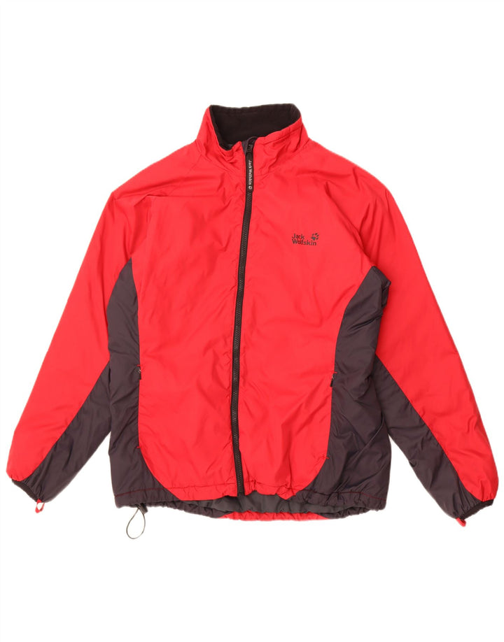 Damska kurtka wiatrówka Jack Wolfskin UK 14/16, duża, czerwona, blokowa