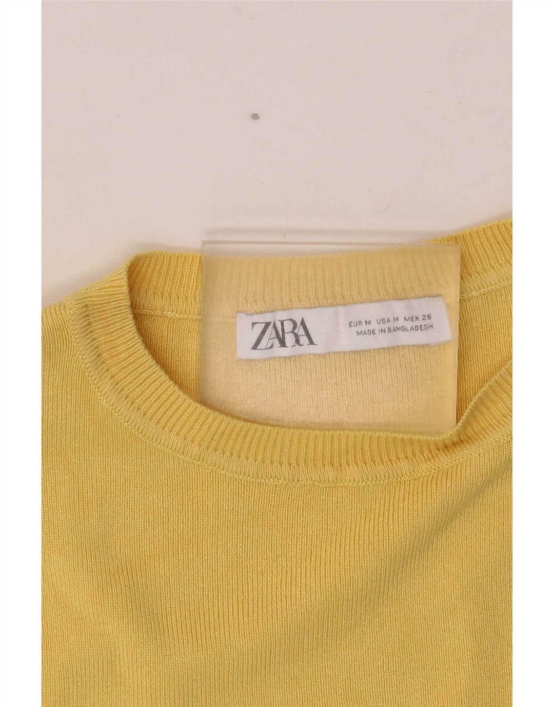 Damski krótki top Zara UK 14, średni żółty
