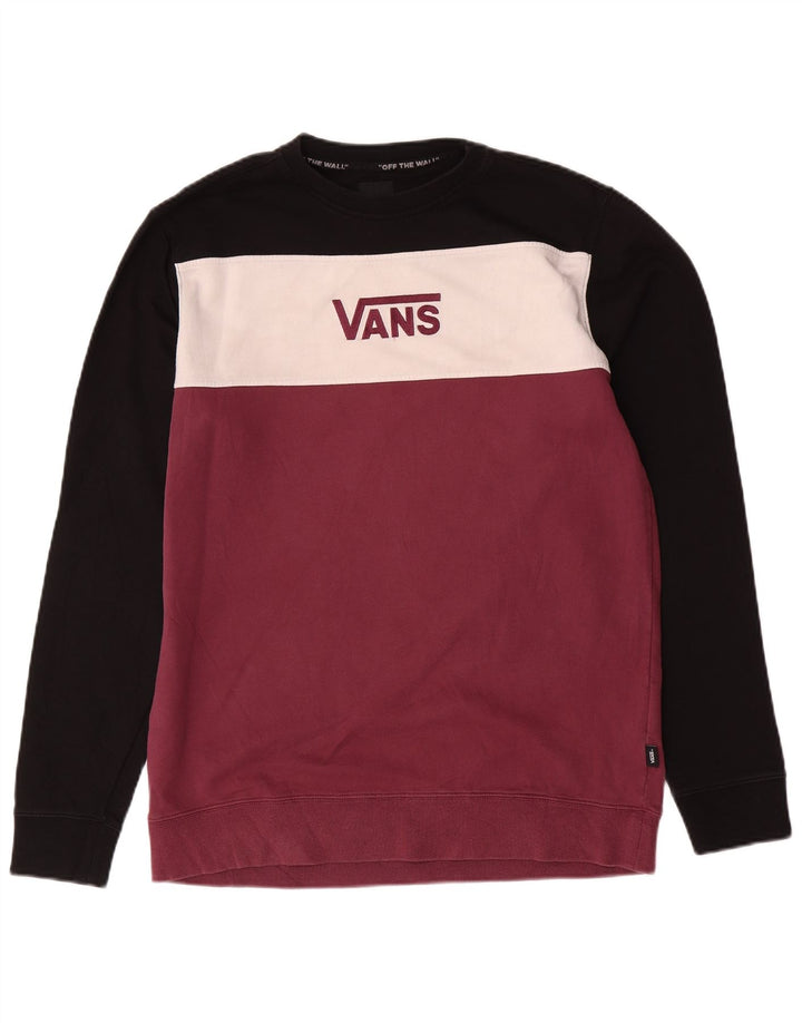 Męska bluza z grafiką Vans, bawełniana, w kolorze średniego burgunda