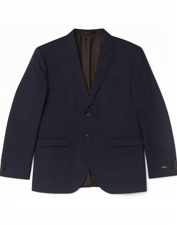 Męska marynarka Jack & Jones zapinana na 2 guziki EU 56 3XL Granatowy poliester